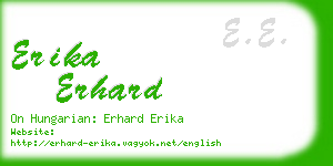 erika erhard business card